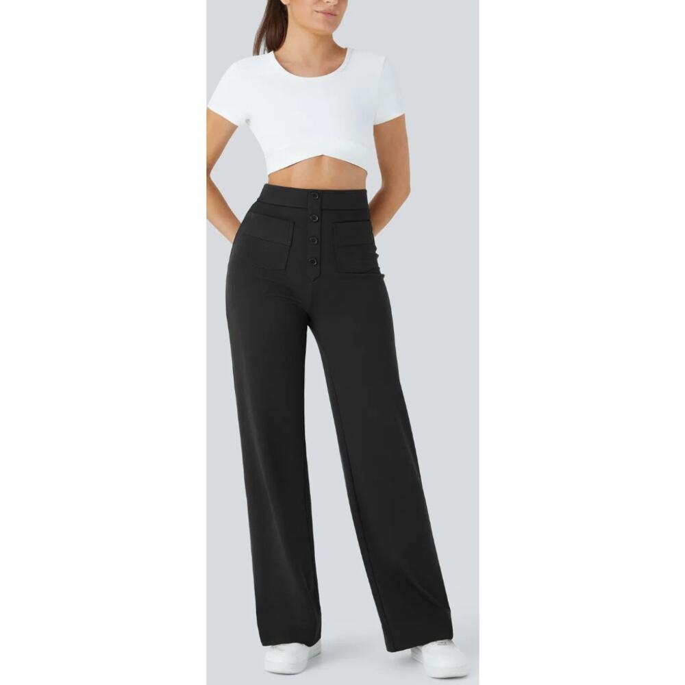 Halara Women's DayStretch High Waisted Pockets Straight Leg Casual Pants Size XL